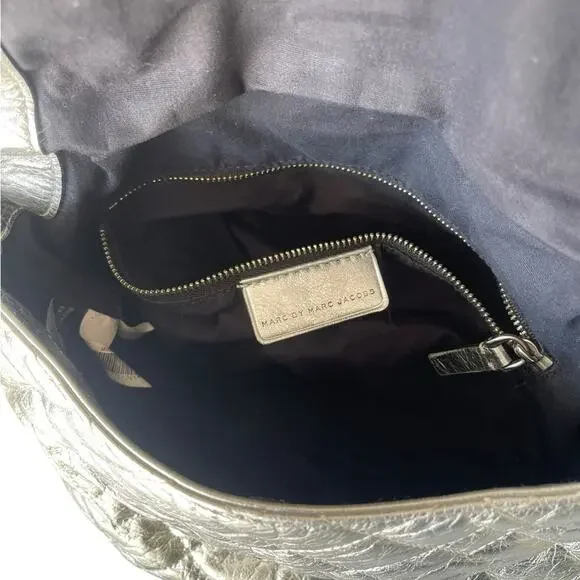 Marc by Marc Jacobs Silver Quilted Crossbody Bag - Picture 9 of 11